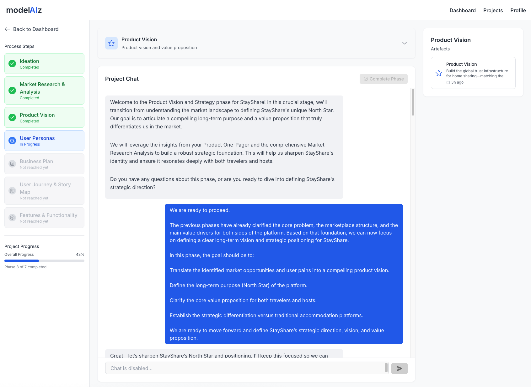 modelAIz chat example